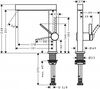 Смеситель для раковины Hansgrohe Finoris 76060670 с поворотным изливом, со сливным клапаном Push-Open, матовый черный