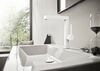 Смеситель для раковины Hansgrohe Finoris 76060700 с поворотным изливом, со сливным клапаном Push-Open, матовый белый