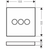 Переключатель на 3 потока Hansgrohe ShowerSelect BBR 15764670, матовый черный