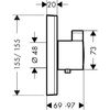 Термостат Hansgrohe ShowerSelect Highflow 15760700, матовый белый