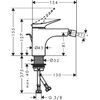 Смеситель для биде Hansgrohe Vivenis со сливным гарнитуром 75200700, матовый белый