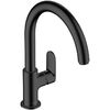 Кухонный смеситель 260 Hansgrohe Vernis Blend M35 71870670 с поворотным изливом, черный