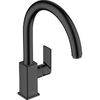 Кухонный смеситель 260 Hansgrohe Vernis Shape M35 71871670 с поворотным изливом, черный