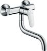 Смеситель Hansgrohe Focus 31825000 для кухонной мойки настенный с поворотным изливом, хром