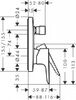 Смеситель для ванны с душем Hansgrohe Talis E 71474700, белый матовый