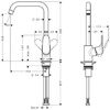 Смеситель для кухни Hansgrohe Focus E2 31820800, цвет сталь