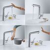 Смеситель для кухни Hansgrohe Metris Select 14883800, цвет сталь
