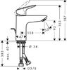 Смеситель для раковины Hansgrohe Logis 71101000
