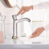 Смеситель для раковины Hansgrohe Metropol Classic 31302090, хром/золото