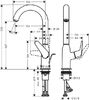 Смеситель для раковины Hansgrohe Novus 240 71126000