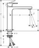 Смеситель для раковины Hansgrohe Vernis Shape 71591670 матовый черный