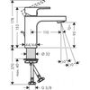 Смеситель для раковины Hansgrohe Vernis Shape 100 71561000 со сливным гарнитуром, хром
