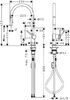 Кухонный смеситель 210, с вытяжным душем, 2jet Hansgrohe 72800670, матовый черный