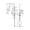 Кухонный смеситель 210, с вытяжным изливом, 1jet Hansgrohe 72802800, под сталь