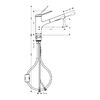 Смеситель для кухни Hansgrohe Zesis M33 74800670 с вытяжным душем, матовый черный