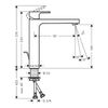 Смеситель для раковины 230 Vernis Shape Hansgrohe 71590000, со сливной гарнитурой, хром