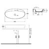 Раковина AZZURRA Elegance 90х42 см, 1 отв., накладная ELLA090440CMBI/(ECI90M bi)*1