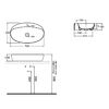Раковина AZZURRA Elegance 70х42 см, 1 отв., накладная ELLA070420CMBI/(ECI70M bi)*1