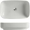 Раковина AZZURRA Elegance 75х40 см, без отв., накладная ELLG075400S0BI/(ESO75 bi)*0