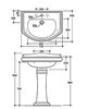 Раковина Kerasan Retro 104701*3 73х54 цвет белый
