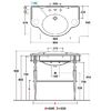 Консоль GLOBO Paestum PATC56 напольная 90х60хh90,5см, без раковины PA056, с креплением, цвет хром