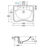 Раковина Globo Ausilia DS006.BI*1, 67х53.5хh21см., цвет белый
