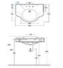 Раковина GLOBO Paestum PA056.BI*1,  90х56 с 1 отверстием под смеситель