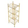 Migliore Mirella 26361 Этажерка L38хH107xP34 см, 4 полки-решетки, латунь, золото