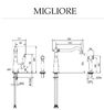 Смеситель Migliore Oxford 25796 для кухни с лейкой хром