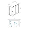 Душевой уголок RGW CL-45-1 (CL-12 + Z-060-1) 040945148-011 стекло Прозрачное 140х80