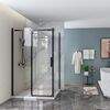 Душевой угол Veconi Rovigo RV-070, 1200х1000х1950, черный, стекло прозрачное