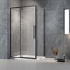 Душевой угол Veconi Rovigo RV-034B, 1200х700х1950 черный, стекло прозрачное