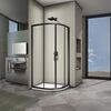 Душевой угол Veconi Rovigo RV-07B, 1000x1000x1900, черный, стекло прозрачное