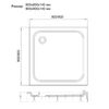 Душевой поддон Veconi Tezeo acrylic TZ-02, 900x900x140, акрил, белый