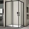 Душевой угол Veconi Rovigo RV-30B, 1200x800x1900 черный, стекло прозрачное