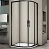 Душевой угол Veconi Rovigo RV-07B, 900x900x1900, черный, стекло прозрачное