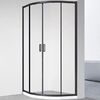 Душевой угол Veconi Rovigo RV-01B, 900x900x1950,черный, стекло прозрачное