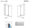 Шторка на ванну Radaway NES Black PND I 100 Left 10010100-54-01L