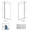 Шторка на ванну Radaway Nes Black PNJ I 60 Left Frame 10011060-54-56L