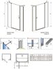 Душевая дверь Radaway Nes DWJS 140 см распашная