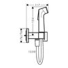 Гигиенический душ Hansgrohe E EcoSmart+ 29233700 со смесителем (внешняя часть), шлифованный черный хром
