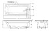 Чугунная ванна Jacob Delafon Archer 170x80 E6D905-0 с отверстиями для поручня
