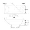 Чугунная ванна Byon Milan 170x75 с ножками в комплекте