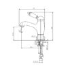Смеситель Caprigo ADRIA-Uno 02-520-vot для раковины с донным клапаном бронза
