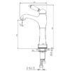 Смеситель Caprigo ADRIA-Uno 02-525-crm для раковины с донным клапаном хром