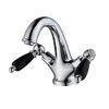 Смеситель Caprigo ADRIA-Classik BLACK 03B-520-crm для раковины с донным клапаном хром