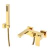 Смеситель для ванны с душем Boheme Qubic Shinny Gold 473-G