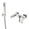 Смеситель для ванны с душем Boheme Qubic Brushed Nickel 473-NB