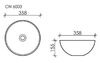 Раковина Ceramica Nova ELEMENT CN6003 Белый Матовый 35,8х35,8х15,5