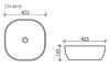 Раковина Ceramica Nova ELEMENT CN6010 Белый 41,5х41,5х14,5